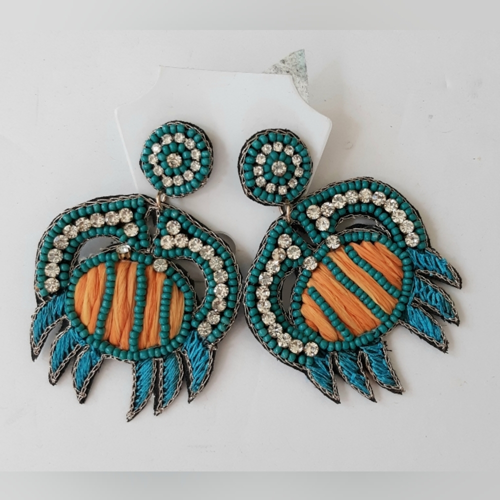 Handmade Beaded Earrings NWT